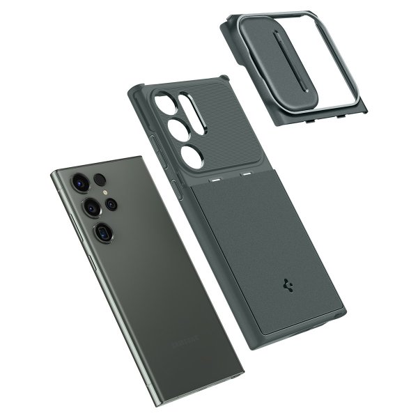 Spigen Samsung Galaxy S23 Ultra Cover Optik Armor Abyss Green