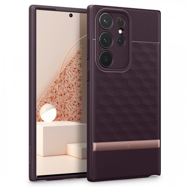 Caseology Samsung Galaxy S23 Ultra Cover Parallax Burgundy
