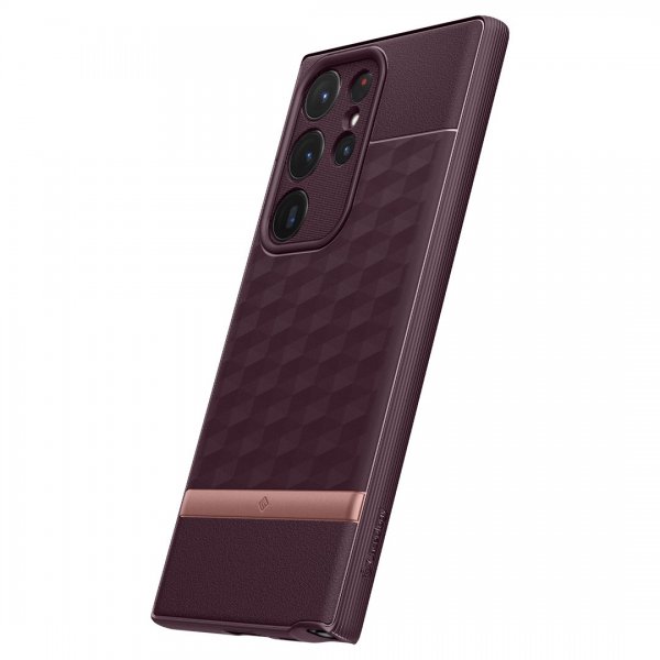 Caseology Samsung Galaxy S23 Ultra Cover Parallax Burgundy