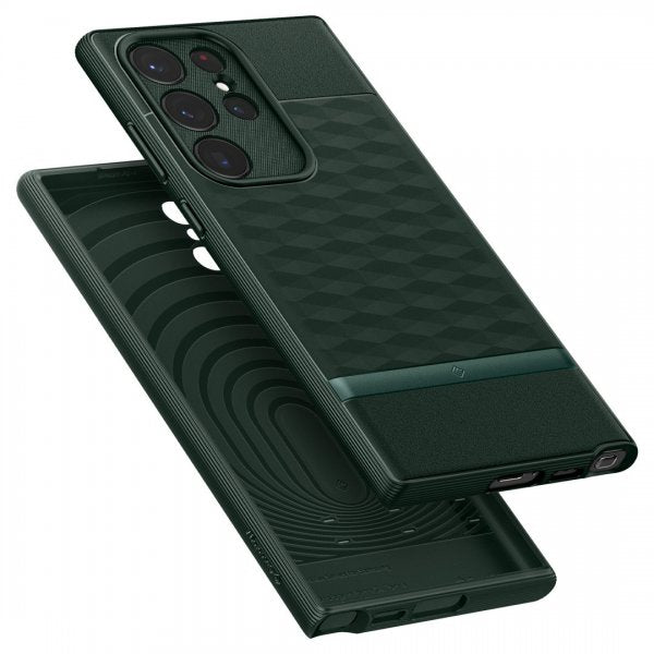 Caseology Samsung Galaxy S23 Ultra Cover Parallax Midnight Green