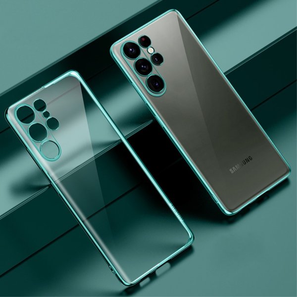 Sulada Samsung Galaxy S23 Ultra Cover Forgyldt Kant Grøn