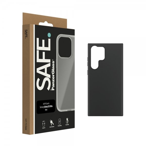 SAFE by PanzerGlass Samsung Galaxy S23 Ultra Cover Blødt TPU Cover Sort