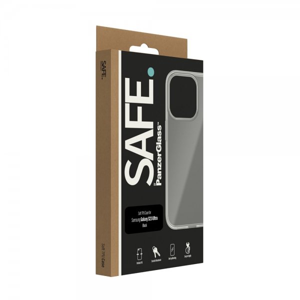 SAFE by PanzerGlass Samsung Galaxy S23 Ultra Cover Blødt TPU Cover Sort