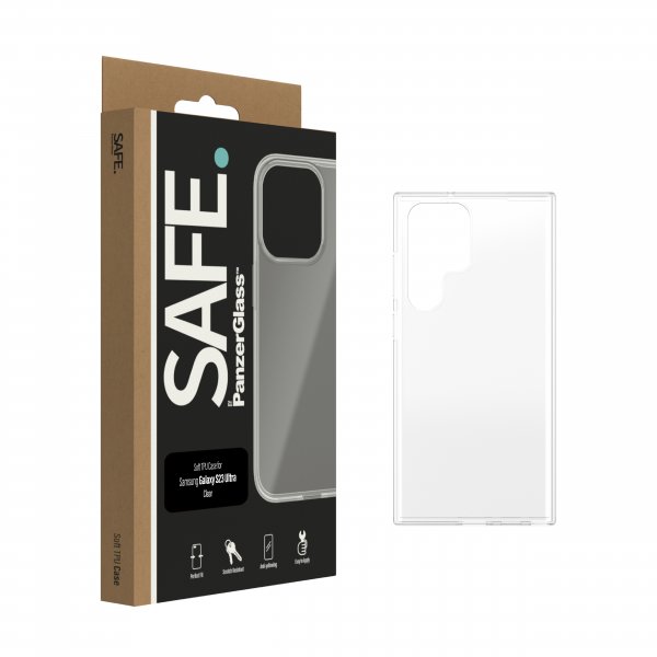 SAFE by PanzerGlass Samsung Galaxy S23 Ultra Cover Soft TPU Cover Transparent