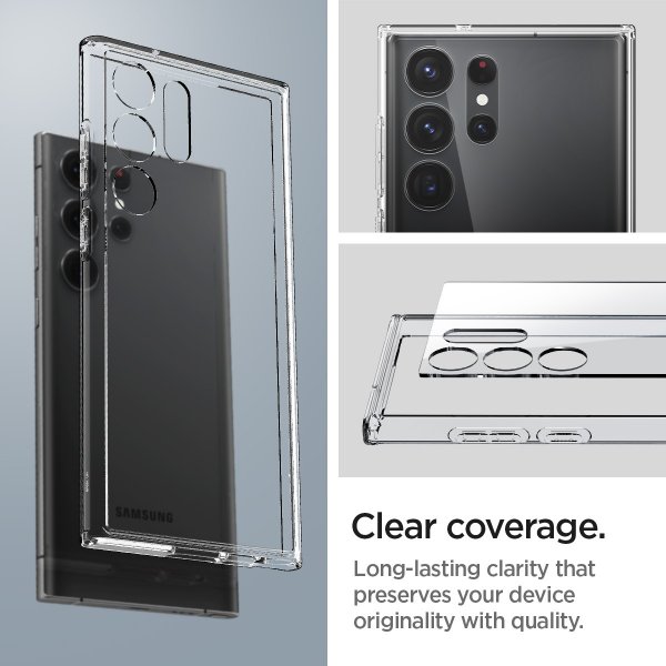 Spigen Samsung Galaxy S23 Ultra Cover Ultra Hybrid Crystal Clear