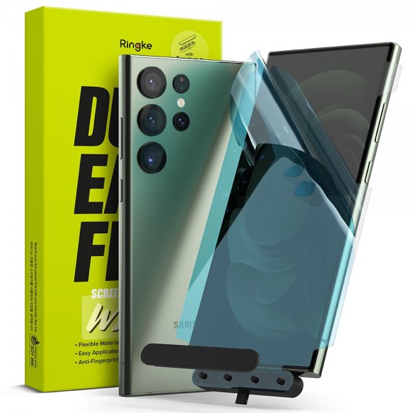 Ringke Samsung Galaxy S23 Ultra Skærmbeskytter Dual Easy Film 2-pak