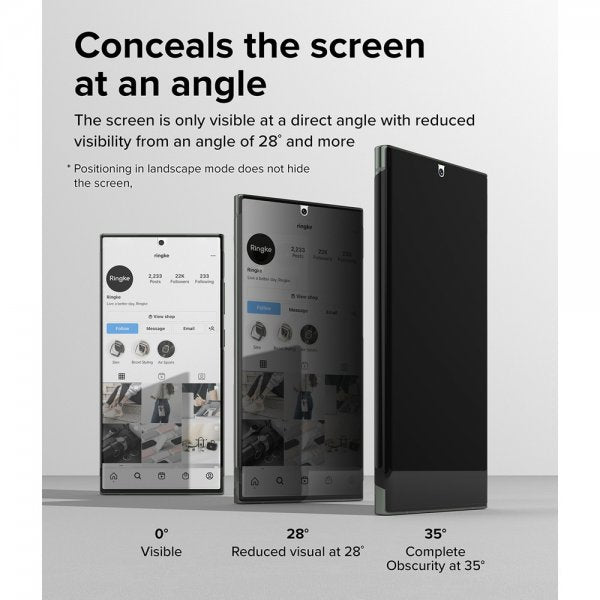 Ringke Samsung Galaxy S23 Ultra Skærmbeskyttelse Privacy Dual Easy Film