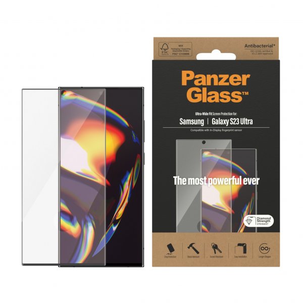 PanzerGlass Samsung Galaxy S23 Ultra Skærmbeskyttelse Ultra-Wide Fit