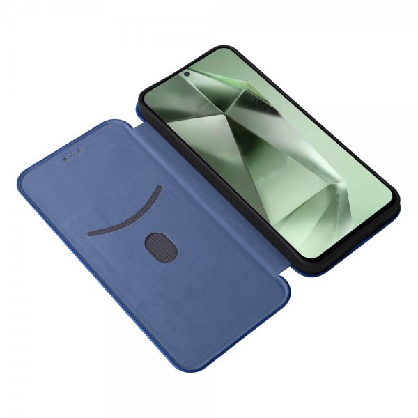 Samsung Galaxy S24 FE Etui Kulfibertekstur Blå