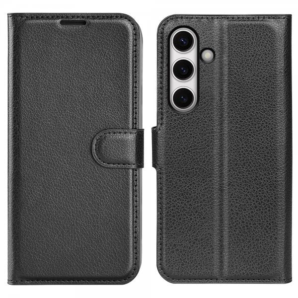 Samsung Galaxy S24 FE Etui Litchi Sort