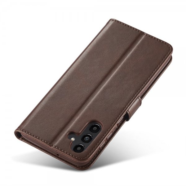 Lc.Imeeke Samsung Galaxy S24 FE Etui med Kortlomme Standerfunktion Mørkebrun