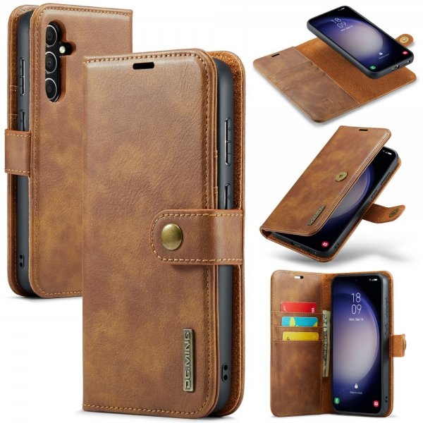 Dg.Ming Samsung Galaxy S24 FE Etui med Aftagelig Skal Brun