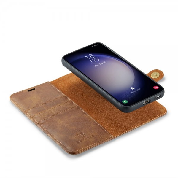 Dg.Ming Samsung Galaxy S24 FE Etui med Aftagelig Skal Brun