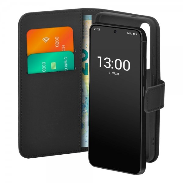 Puro Samsung Galaxy S24 FE Etui Wallet Stand Sort