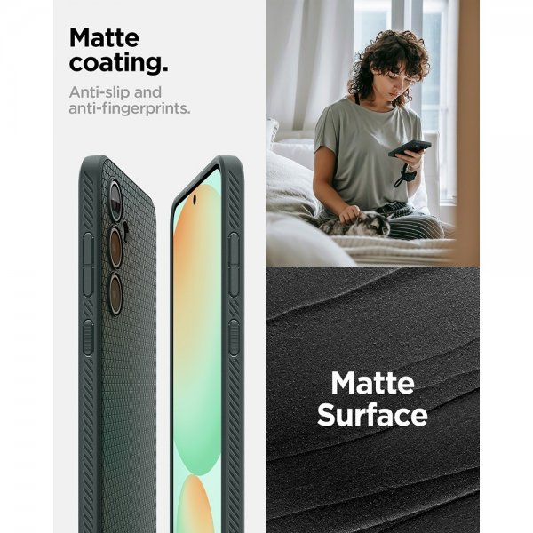 Spigen Samsung Galaxy S24 FE Cover Liquid Air Abyss Green