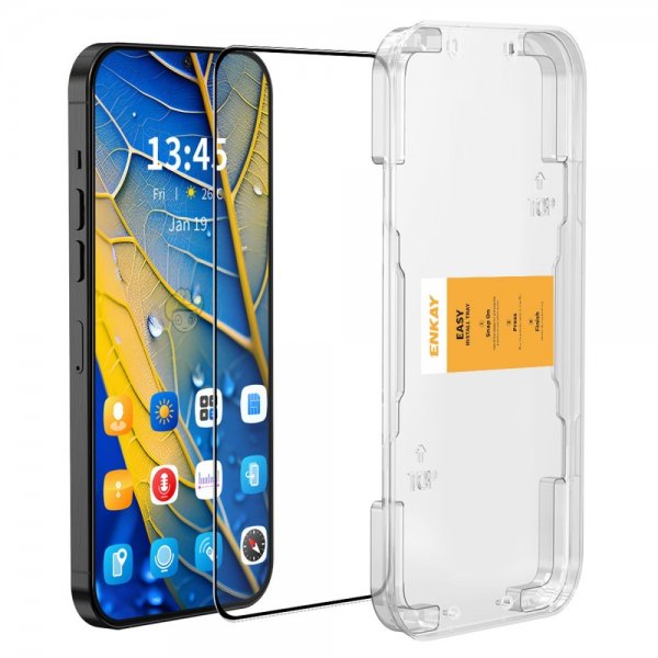 Enkay Samsung Galaxy S24 FE Skærmbeskytter med Monteringsramme Easy Install