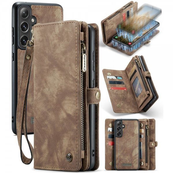 CaseMe Samsung Galaxy S24 Cover 008 Series Aftageligt Cover Brun