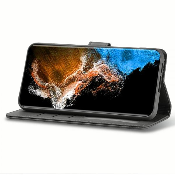 Lc.Imeeke Samsung Galaxy S24 Etui med Kortrum Stativfunktion Sort