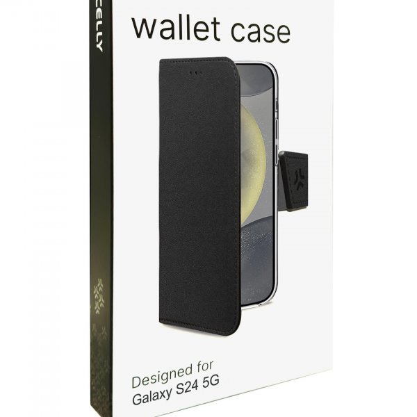 Celly Samsung Galaxy S24 Etui Wally Wallet Case Sort