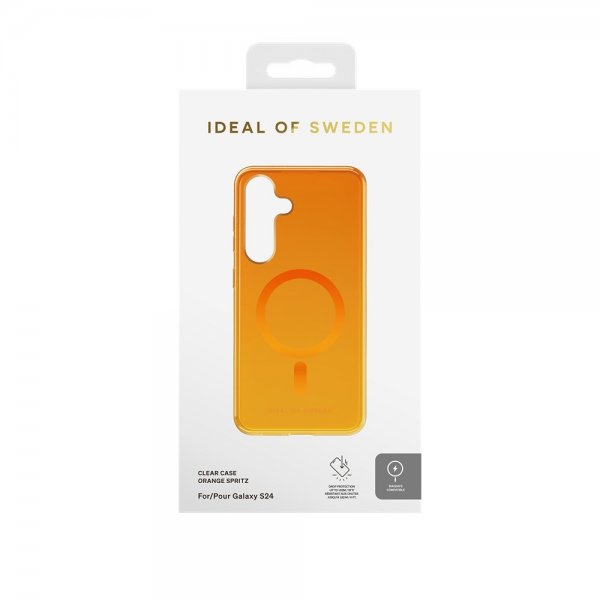 Ideal of Sweden Samsung Galaxy S24/Galaxy S25 Cover Clear Case MagSafe Orange Spritz