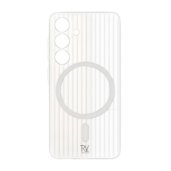 Rvelon Samsung Galaxy S24 Cover Korrugeret MagSafe Hvid