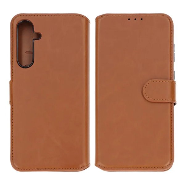 Rvelon Samsung Galaxy S24 Etui Magnetisk Aftageligt Cover Brun