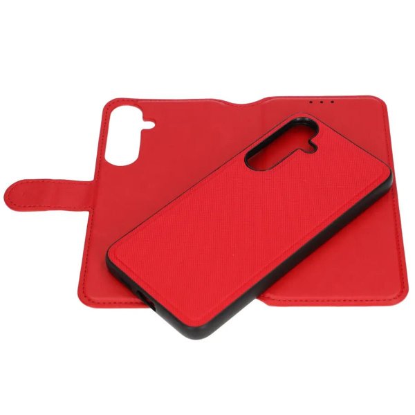 Rvelon Samsung Galaxy S24 Cover Magnetisk Aftageligt Etui Rød