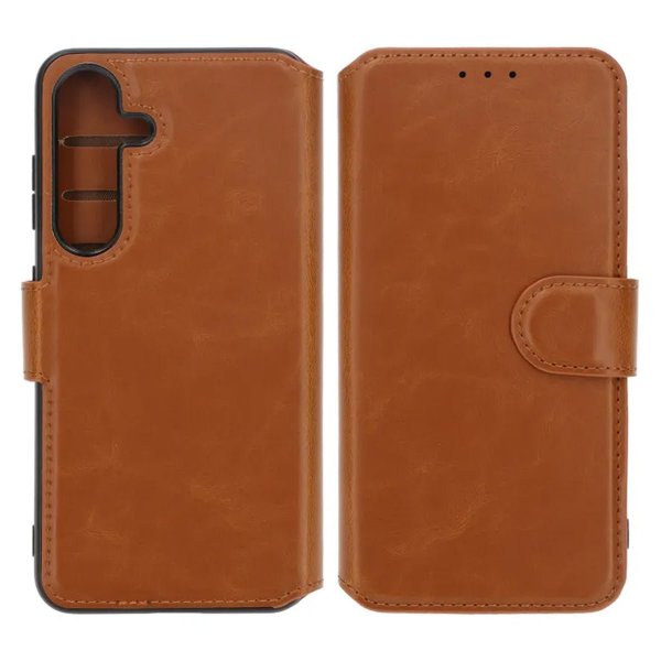 Rvelon Samsung Galaxy S24 Etui 4 Kortlommer Brun