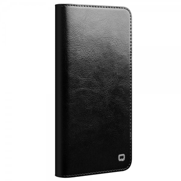 Qialino Samsung Galaxy S24 Plus Cover Ægte Læder Kortlomme Sort