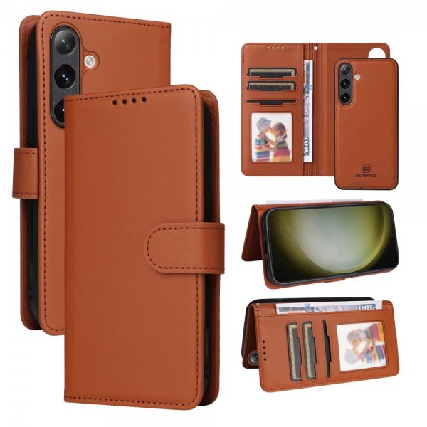 Betopnice Samsung Galaxy S24 Plus Cover med Aftageligt Cover 005 Brun