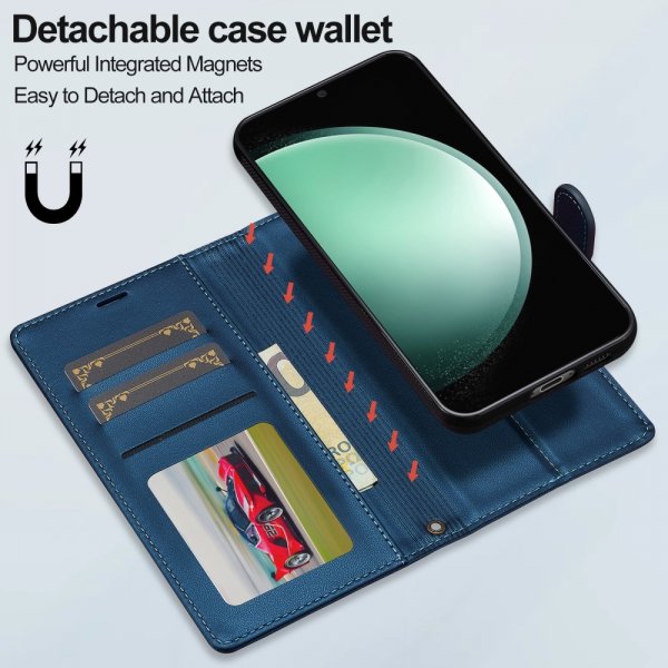Lc.Imeeke Samsung Galaxy S24 Plus Cover med Aftageligt Cover L2 Series MagSafe Blå