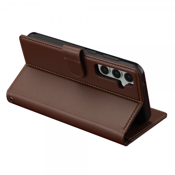 Lc.Imeeke Samsung Galaxy S24 Plus Cover med Aftageligt Cover L2 Series MagSafe Brun