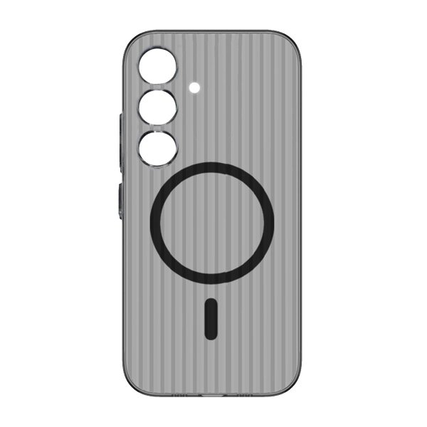 Samsung Galaxy S24 Plus Cover Korrugeret MagSafe Transparent Sort