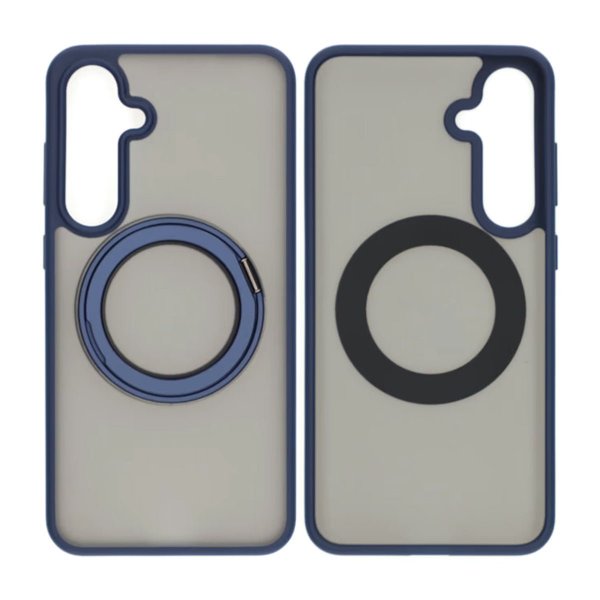 Samsung Galaxy S24 Plus Cover Roterbart MagSafe Stativ Blå