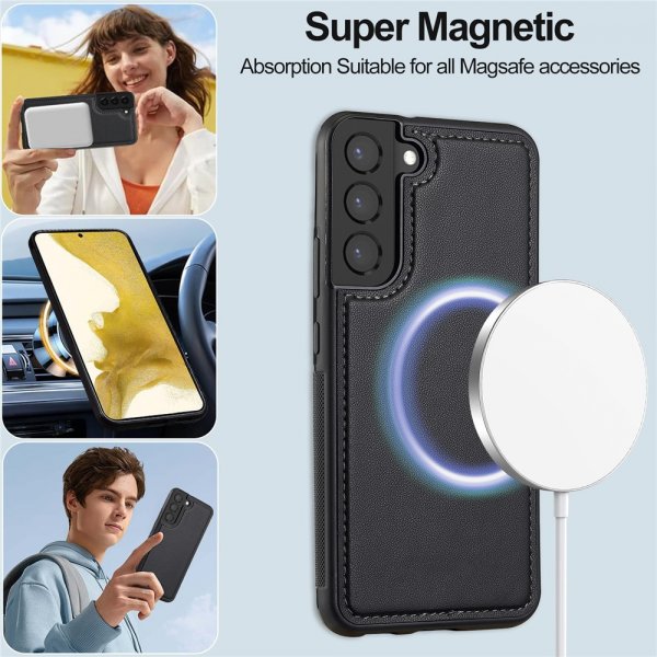 Nordic Covers Samsung Galaxy S24 Plus/S25 Plus Etui med aftageligt MagSafe-cover Raven Black