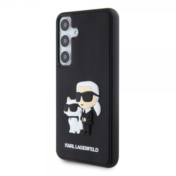 Karl Lagerfeld Samsung Galaxy S24 Plus Cover 3D Rubber Karl & Choupette Sort