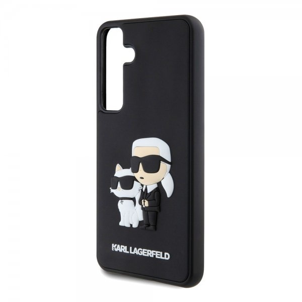 Karl Lagerfeld Samsung Galaxy S24 Plus Cover 3D Rubber Karl & Choupette Sort