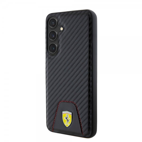 Ferrari Samsung Galaxy S24 Plus Cover Carbon & Stripe Sort
