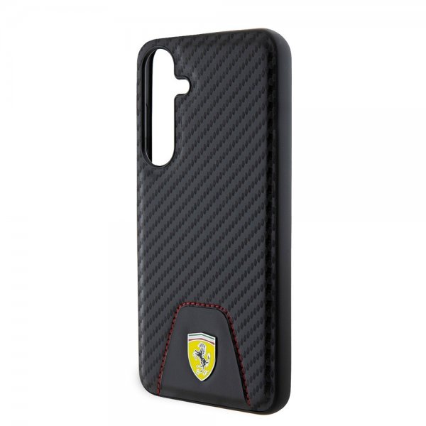 Ferrari Samsung Galaxy S24 Plus Cover Carbon & Stripe Sort