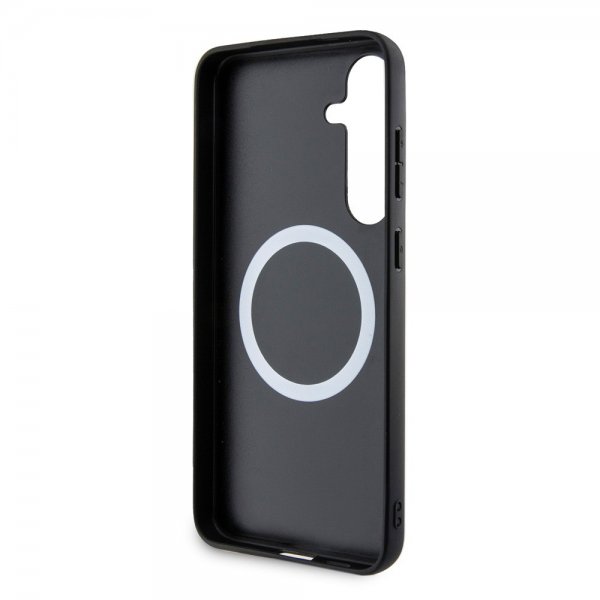 BMW Samsung Galaxy S24 Plus Cover Carbon Tricolor Stripe MagSafe Sort