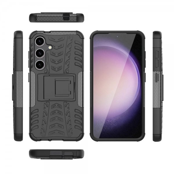 Samsung Galaxy S24 Plus Cover Dækmønster Stativfunktion Sort