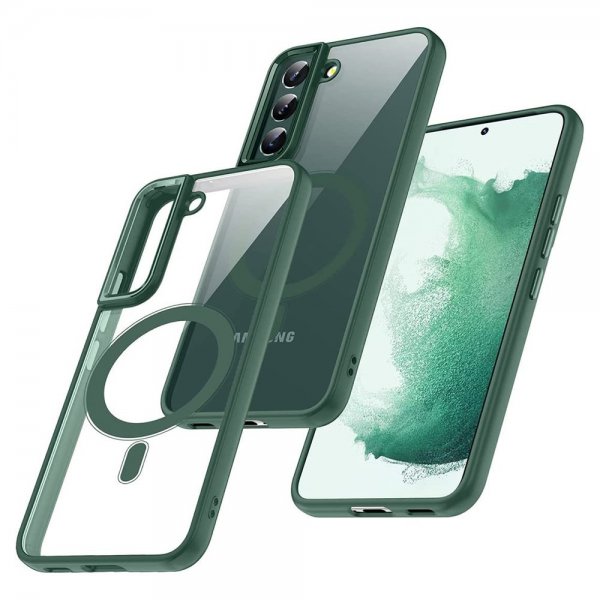 Samsung Galaxy S24 Plus Cover Farvet Kant MagSafe Grøn