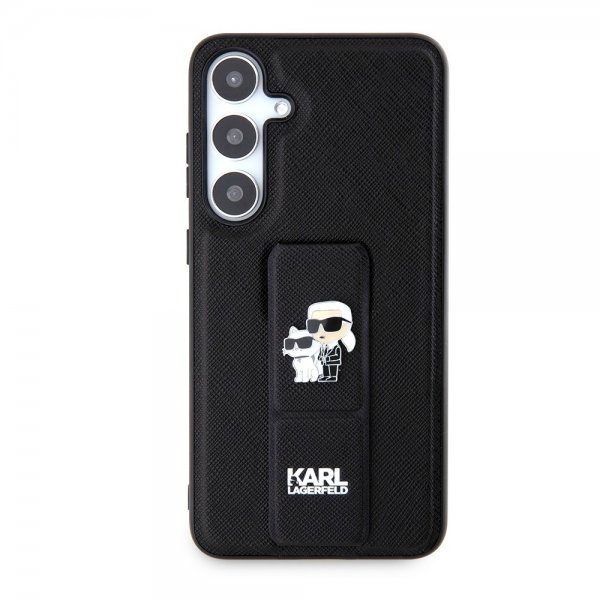Karl Lagerfeld Samsung Galaxy S24 Plus Cover Grip & Stand Saffiano Sort