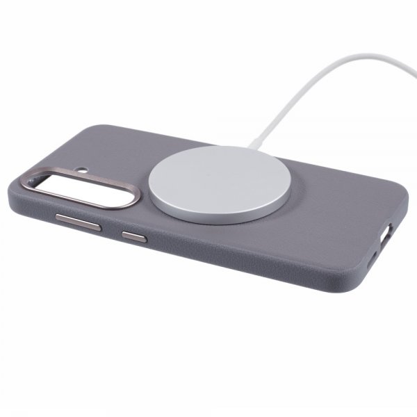X-Level Samsung Galaxy S24 Plus Cover Lædertekstur MagSafe Grå