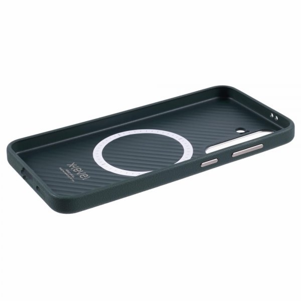 X-Level Samsung Galaxy S24 Plus Cover Lædertekstur MagSafe Grøn