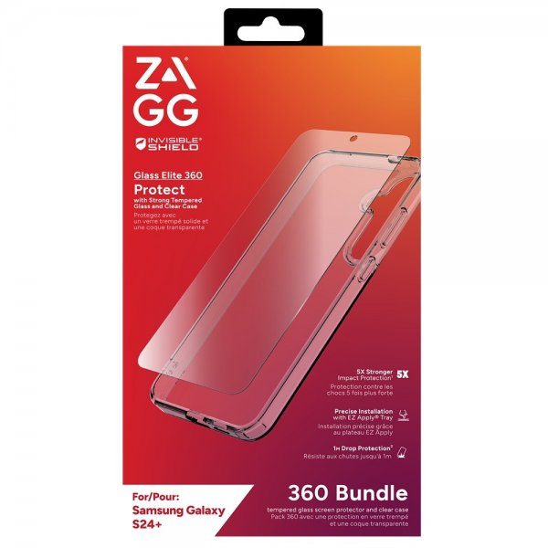 ZAGG InvisibleShield Samsung Galaxy S24 Plus Cover med Skærmbeskyttelse Glass Elite 360
