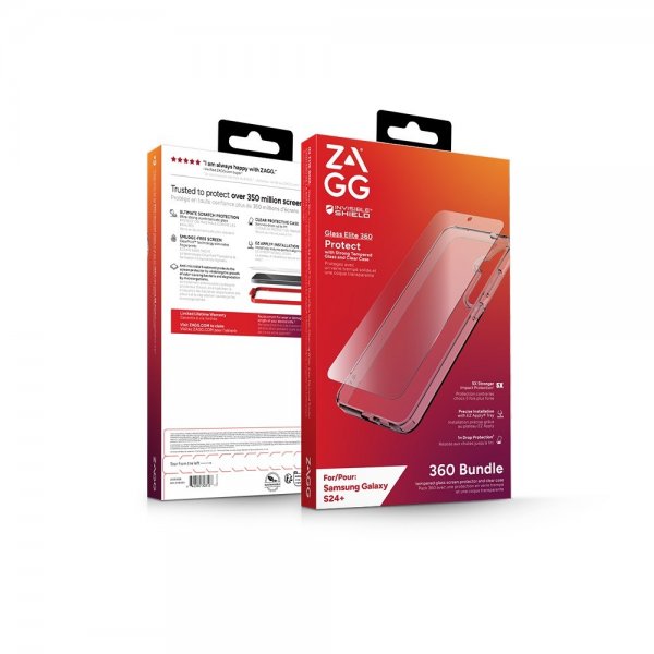 ZAGG InvisibleShield Samsung Galaxy S24 Plus Cover med Skærmbeskyttelse Glass Elite 360
