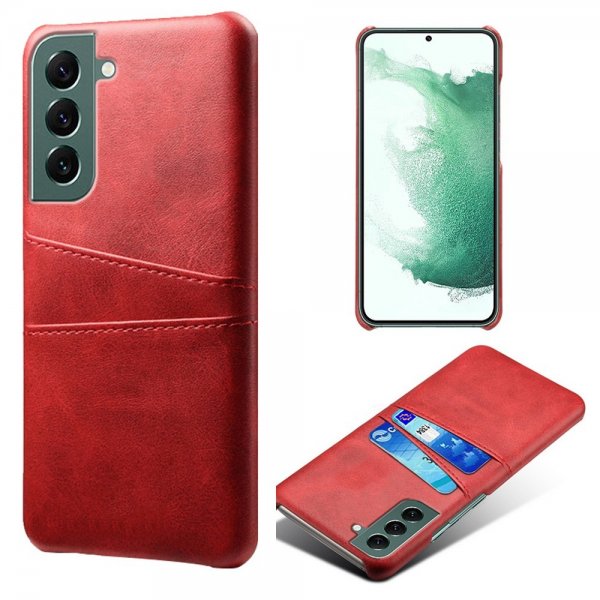 Samsung Galaxy S24 Plus Cover med to Kortlommer Rød