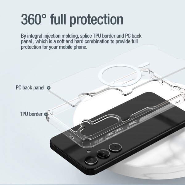 Nillkin Samsung Galaxy S24 Plus Cover Nature Pro Series MagSafe Transparent