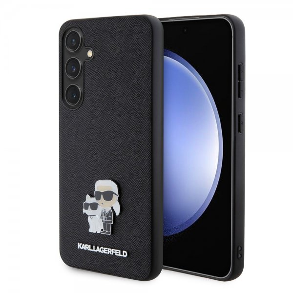 Karl Lagerfeld Samsung Galaxy S24 Plus Cover Saffiano Karl & Choupette Sort